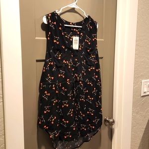 Cat Print Tank Top Babydoll Tunic - Torrid Size 12 (0) NWT